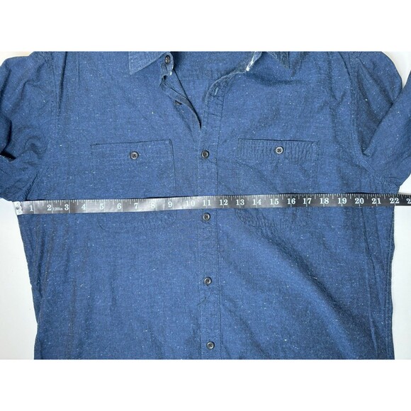Stoic Men's Large Blue Button Front Shirt Long Sleeve Cotton Outdoor Casual - Picture 7 of 15